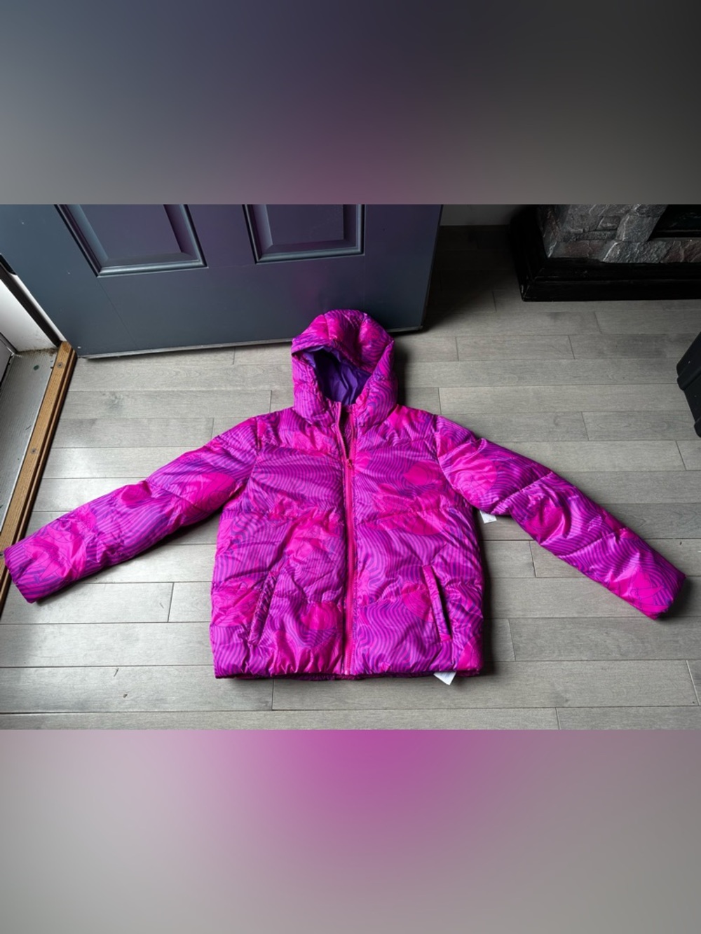 Disney Parks Alice In Wonderland Cheshire Cat Winter Zip Puffer Jacket Women’s M